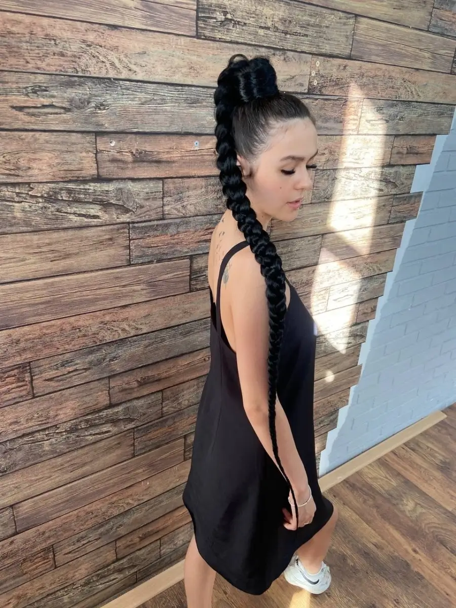 Хвост-коса на резинке