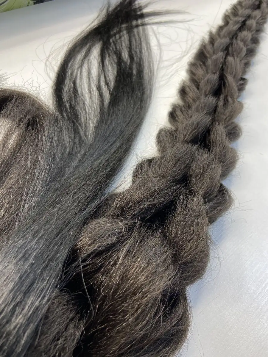 хвост-коса на резинке