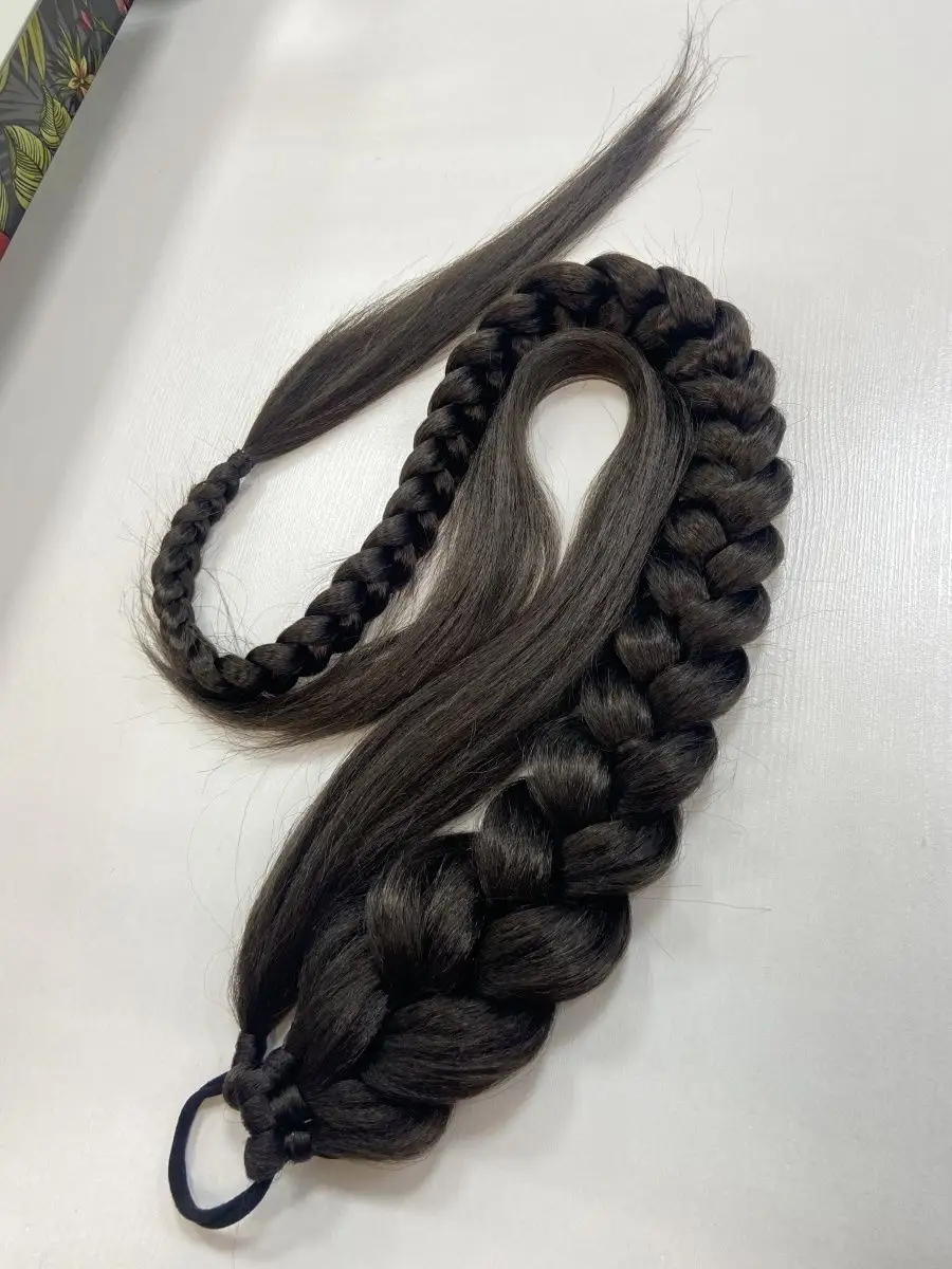 Хвост-коса на резинке