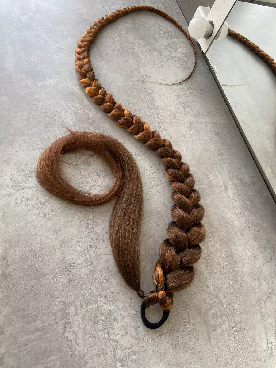 хвост-коса на резинке