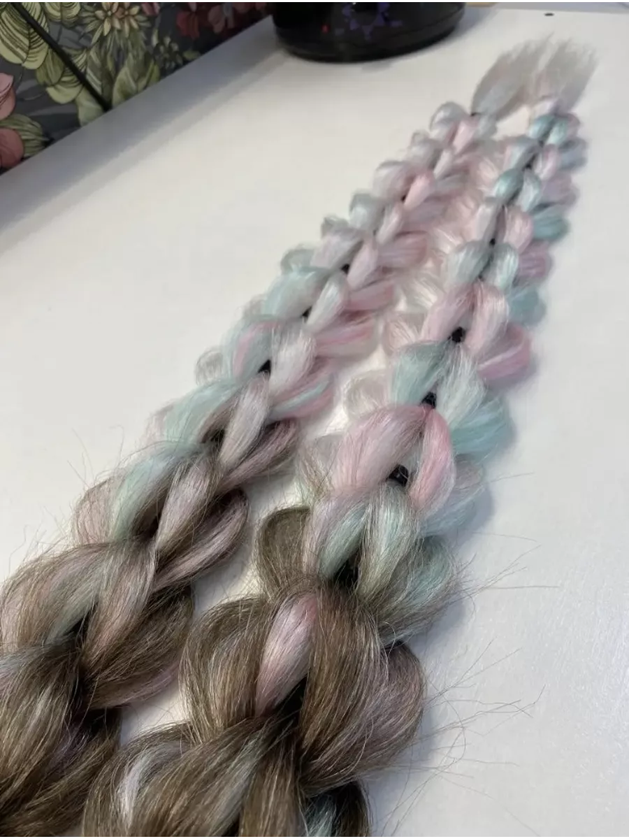 3д косы накладные на заколках