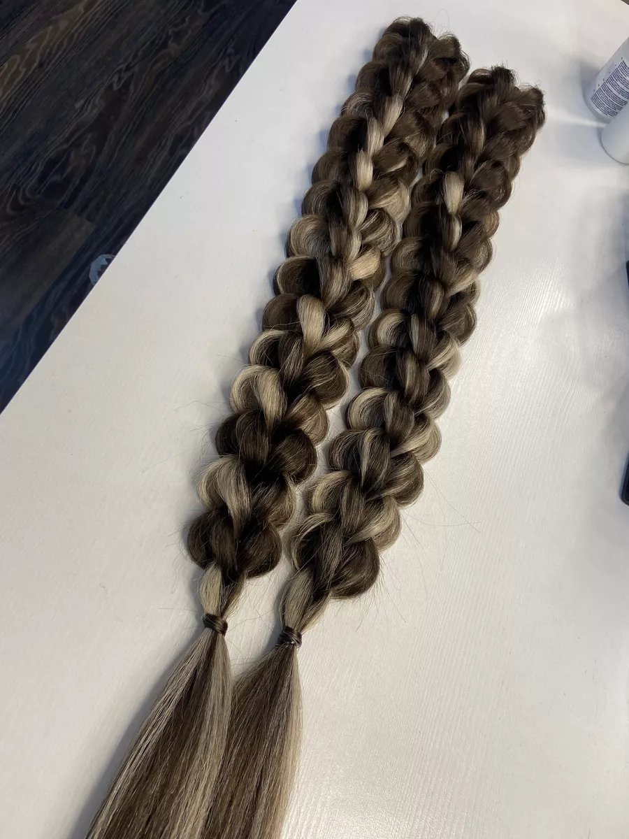 3д косы накладные на заколках