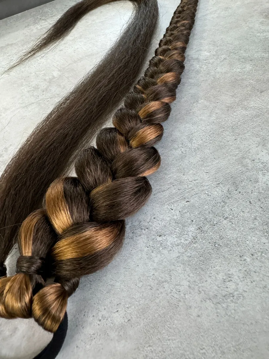 хвост-коса на резинке