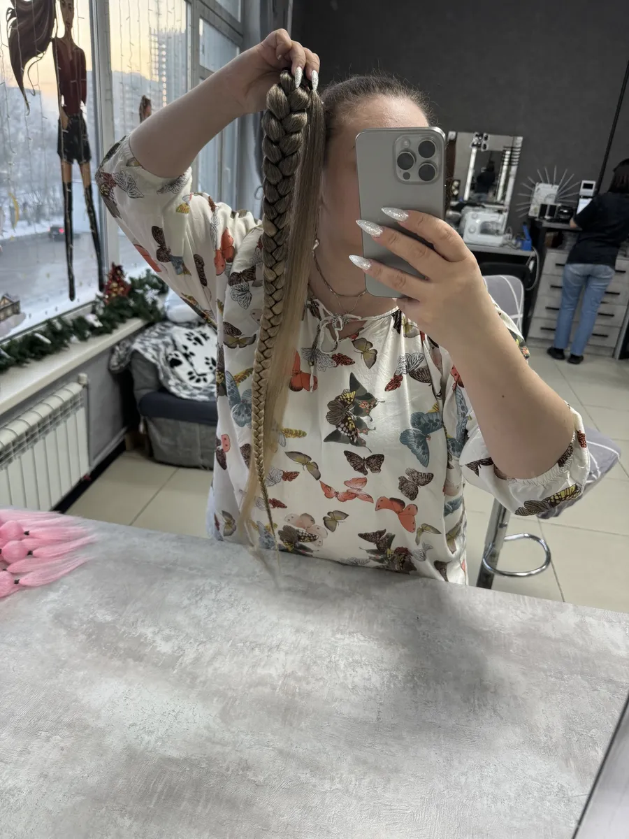 Хвост-коса на резинке