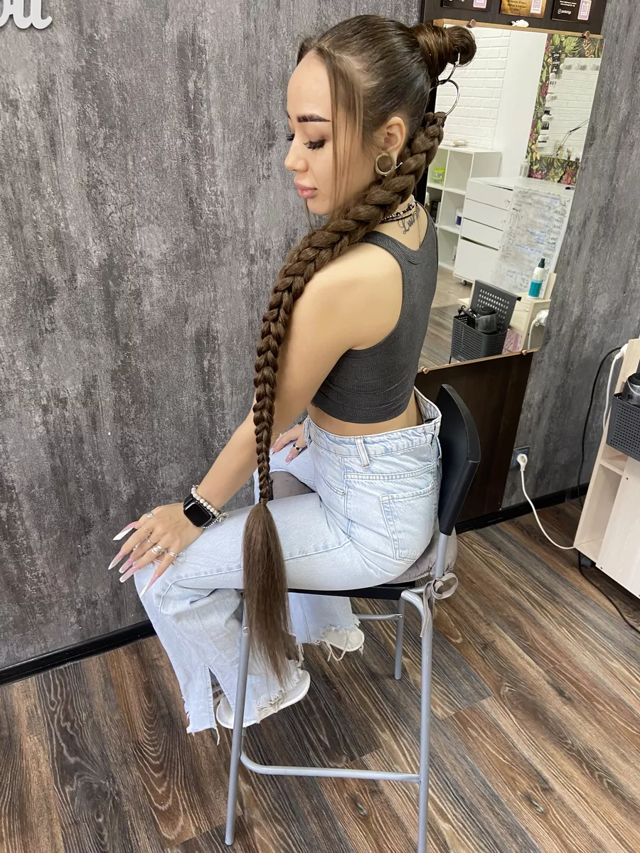 Хвост-коса на резинке