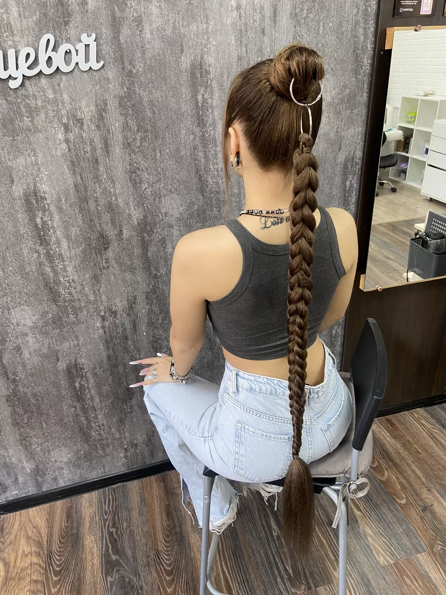 Хвост-коса на резинке