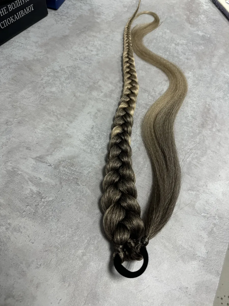 Хвост-коса на резинке