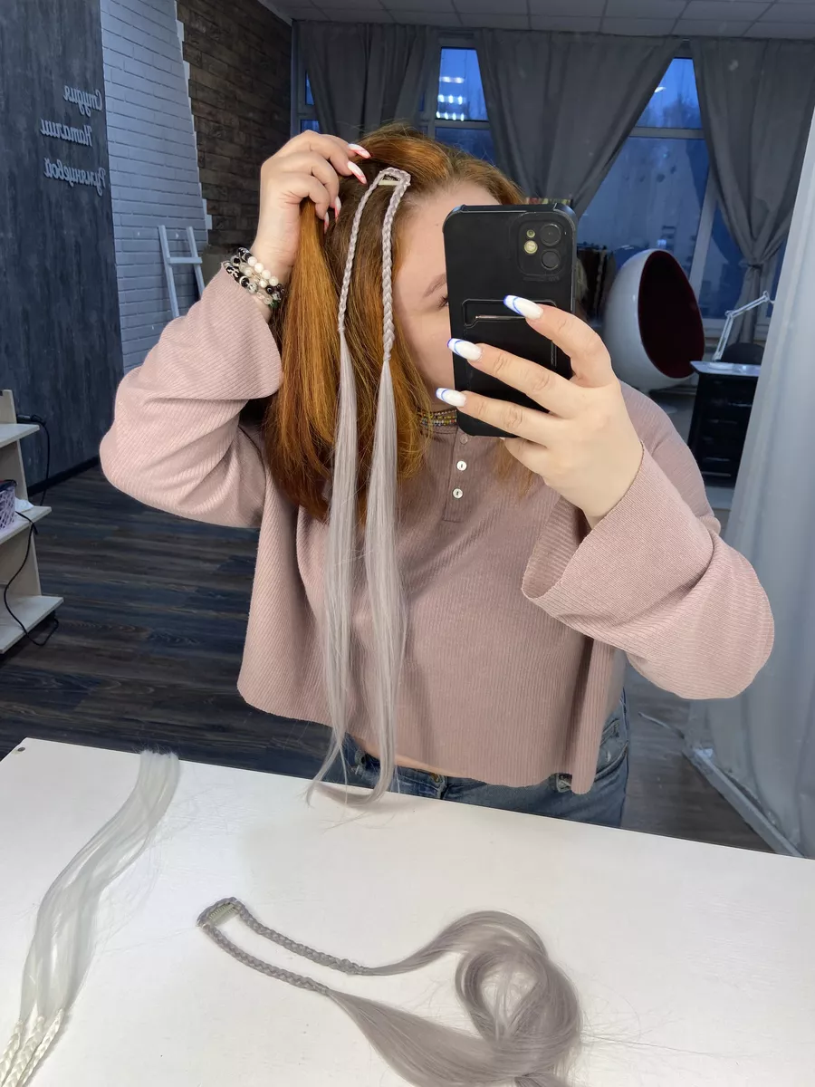 косы на заколках