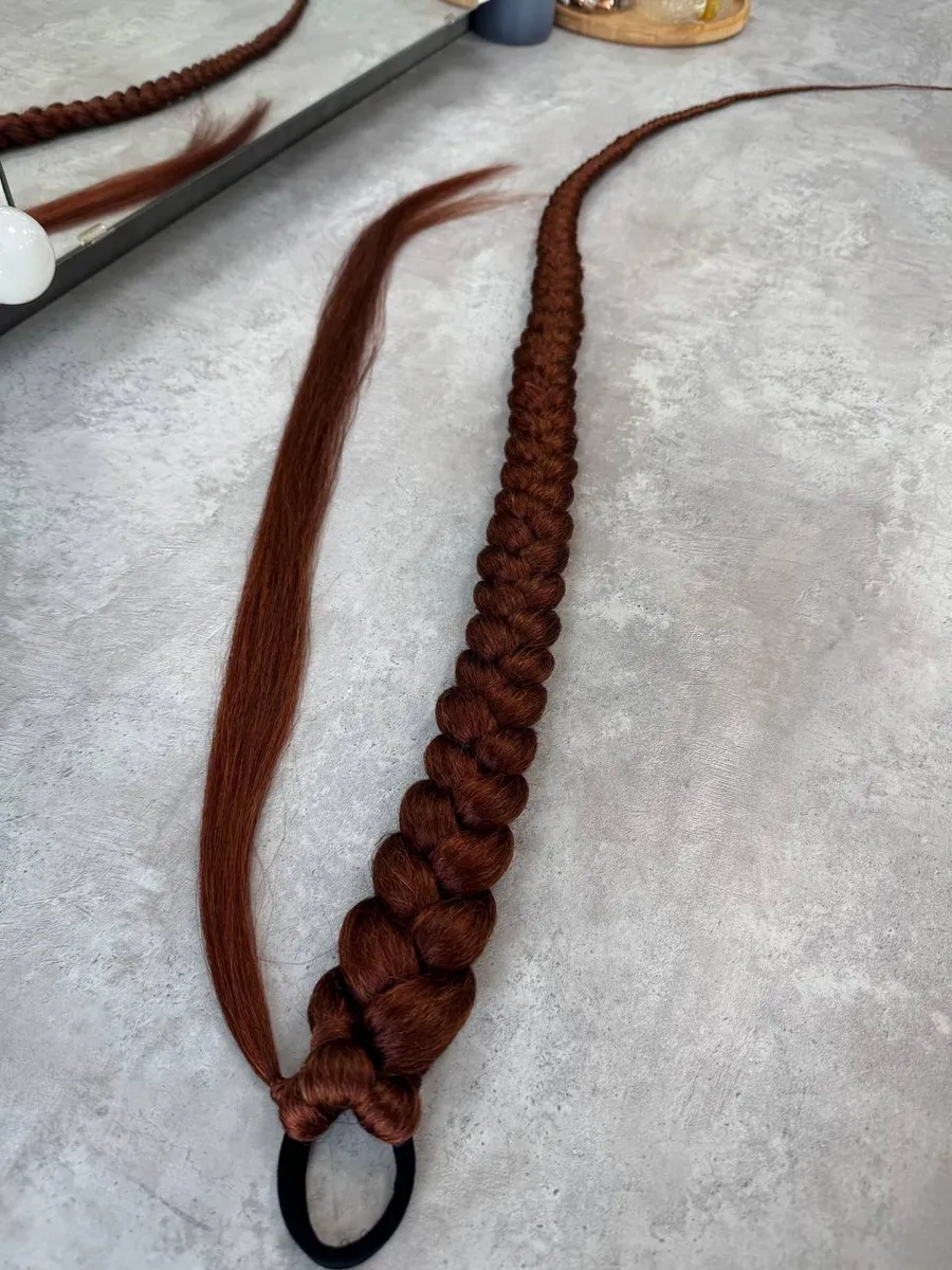 Хвост-коса на резинке