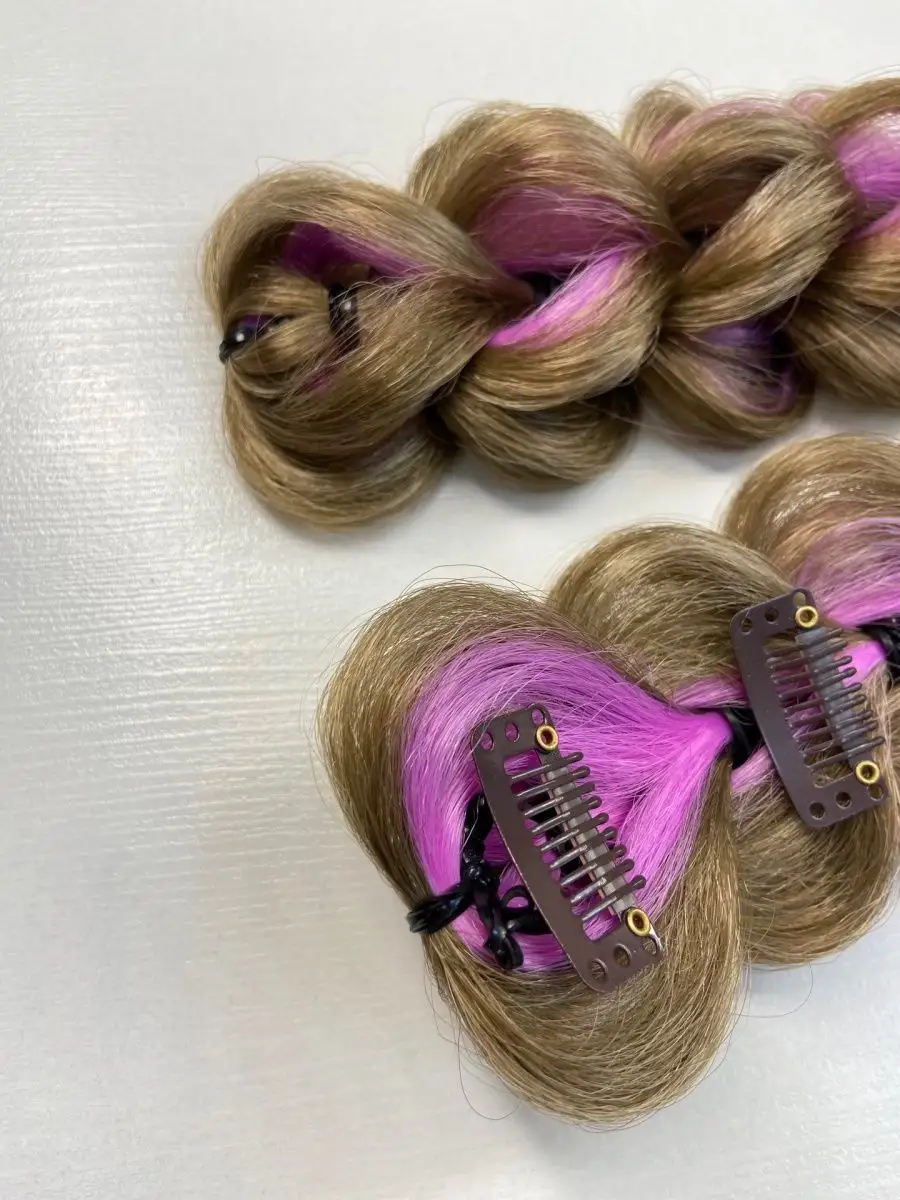 3д косы накладные на заколках