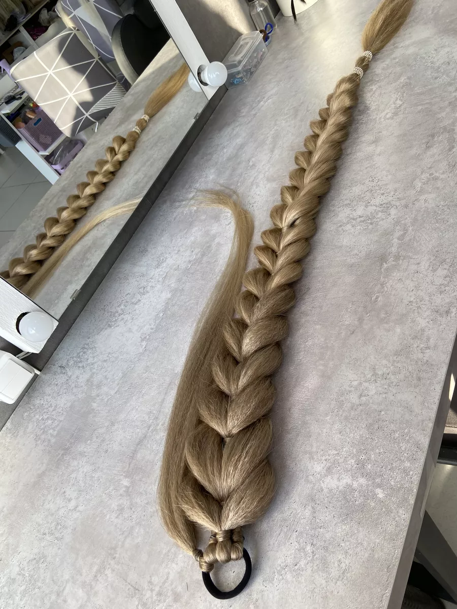 хвост-коса на резинке