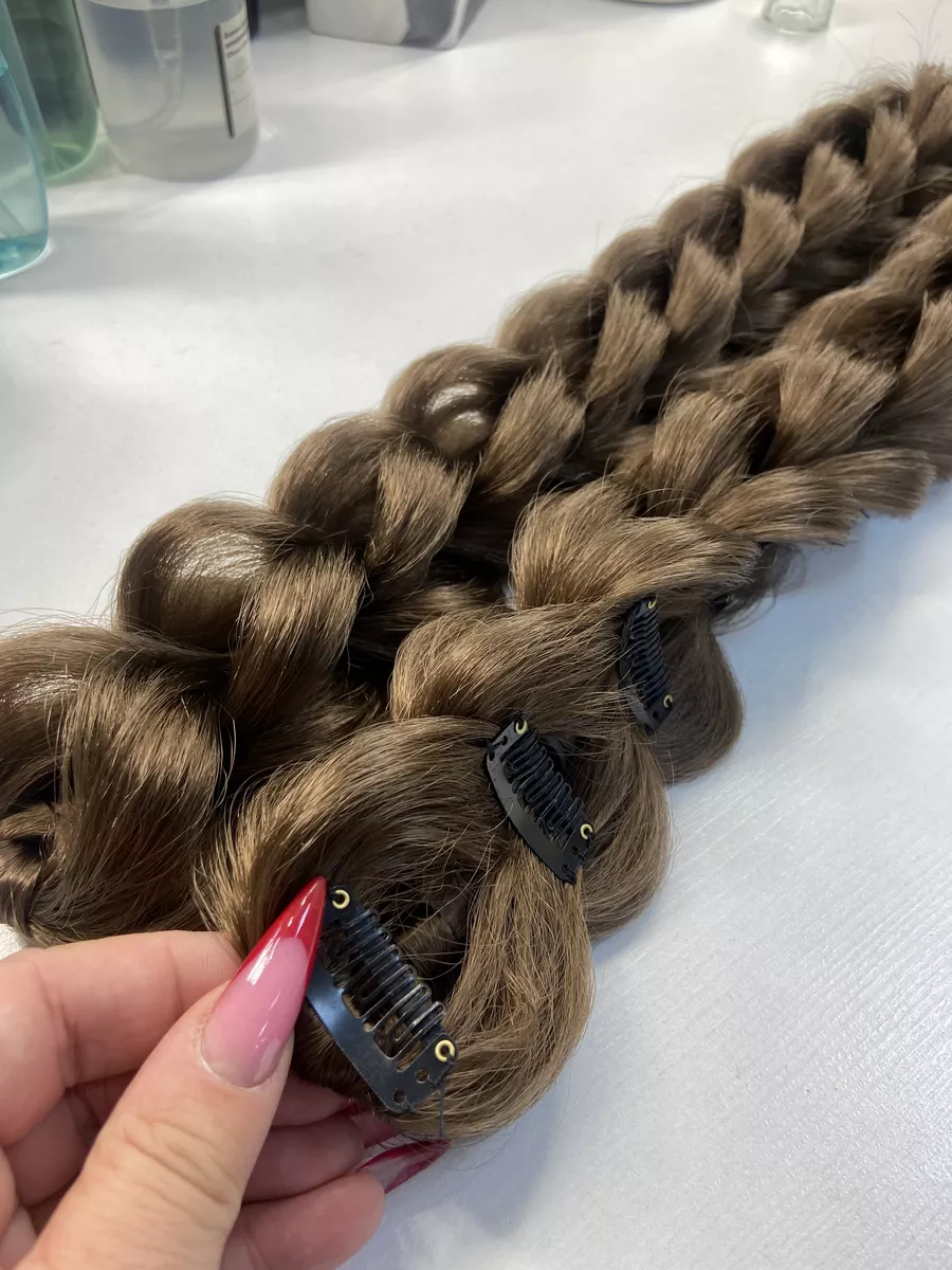 3д косы накладные на заколках