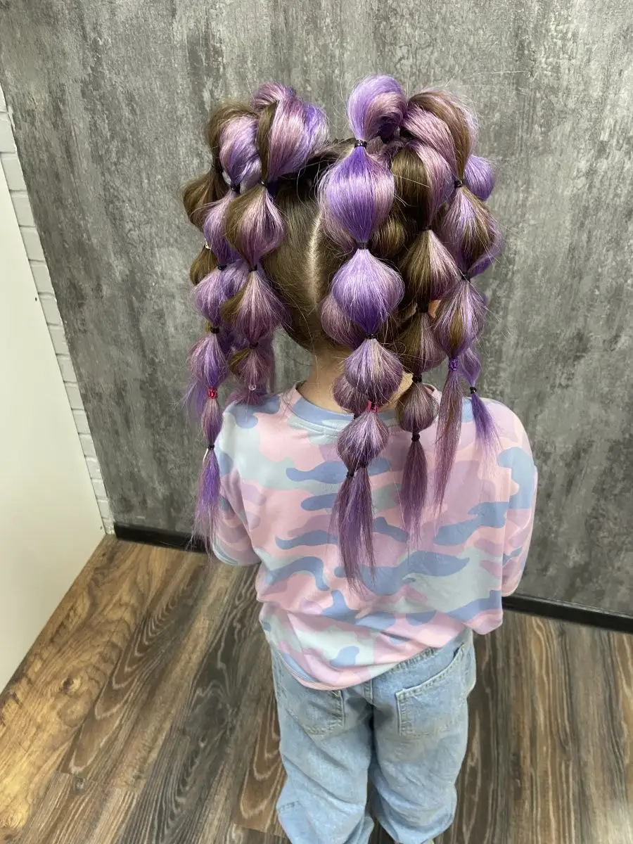 Хвост кудрявый на резинке