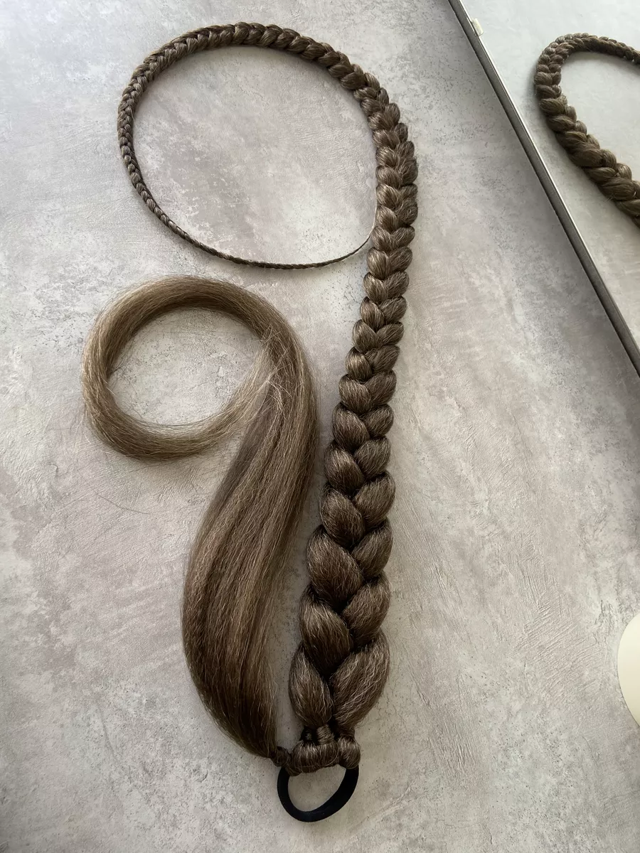 хвост-коса на резинке