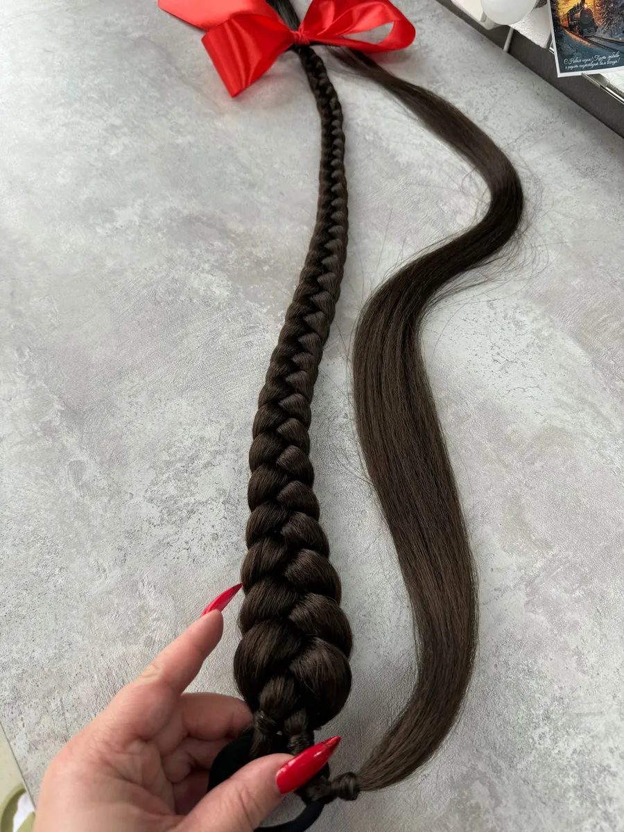 Хвост-коса на резинке