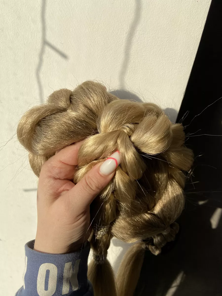 хвост-коса на резинке