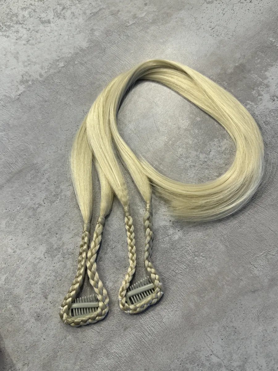 косы на заколках