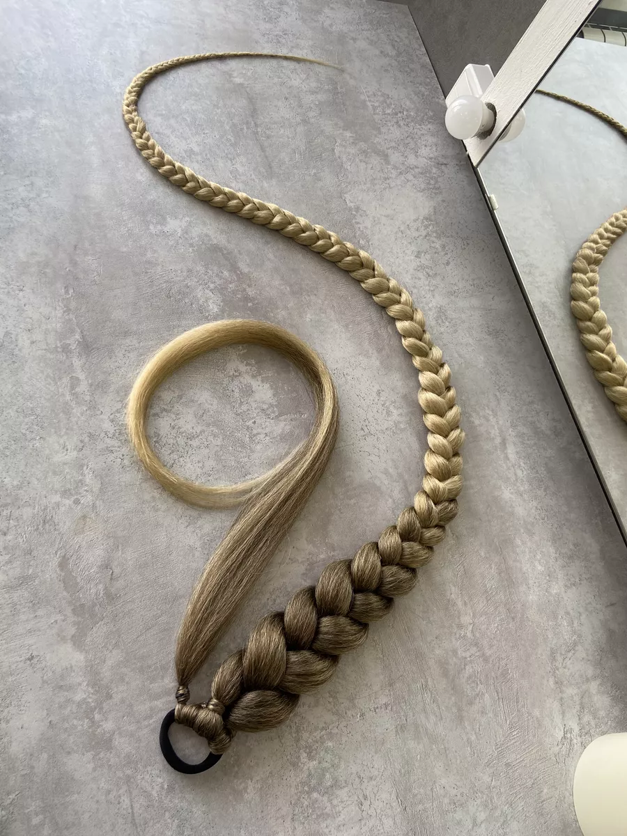 хвост-коса на резинке