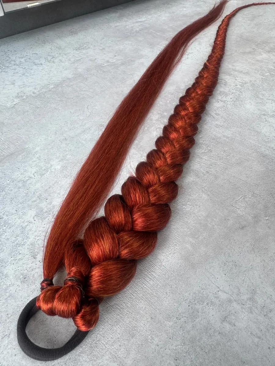 Хвост-коса на резинке