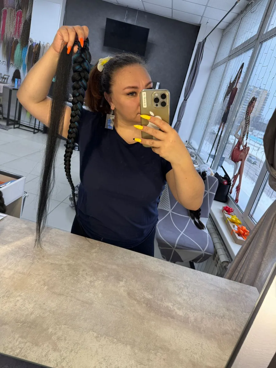 хвост-коса на резинке