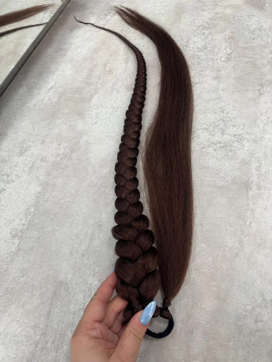 Хвост-коса на резинке