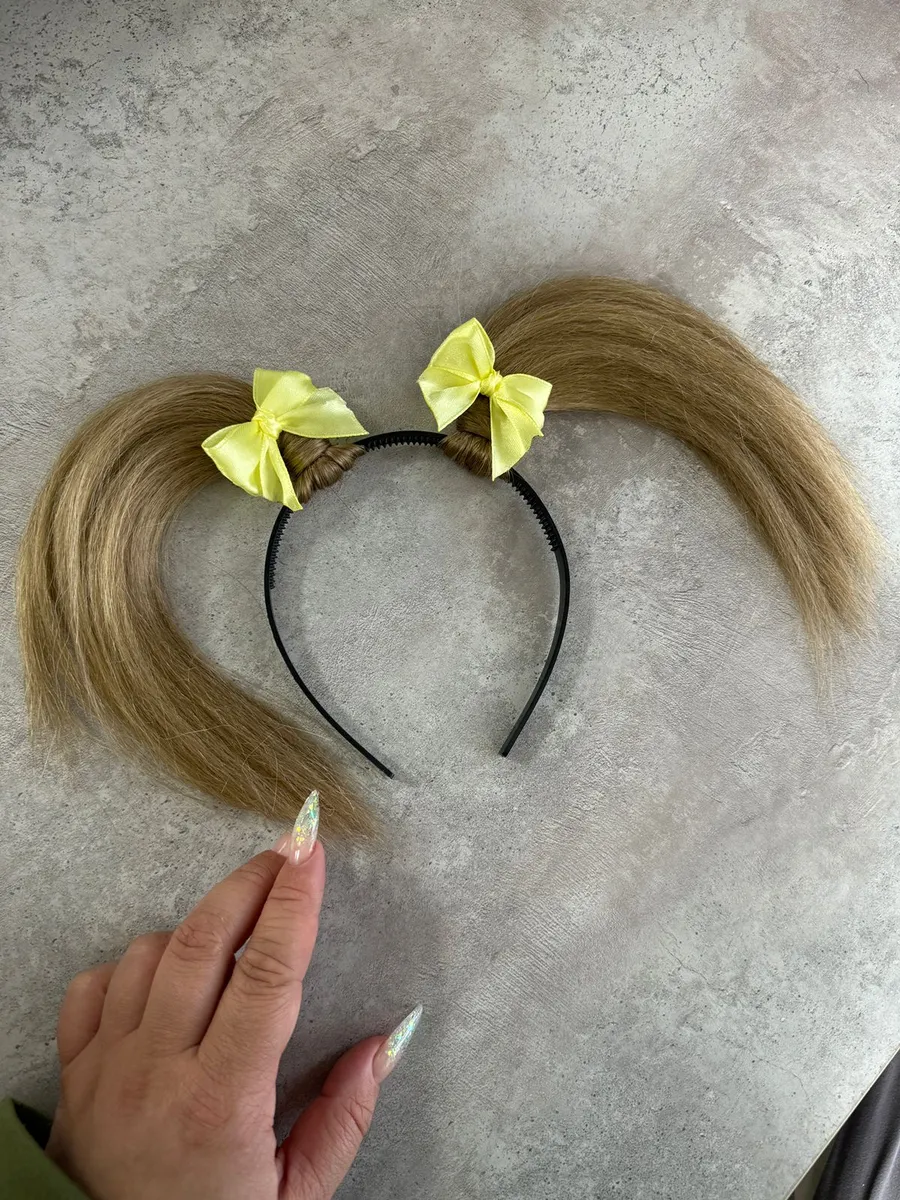 Ободок с хвостиками