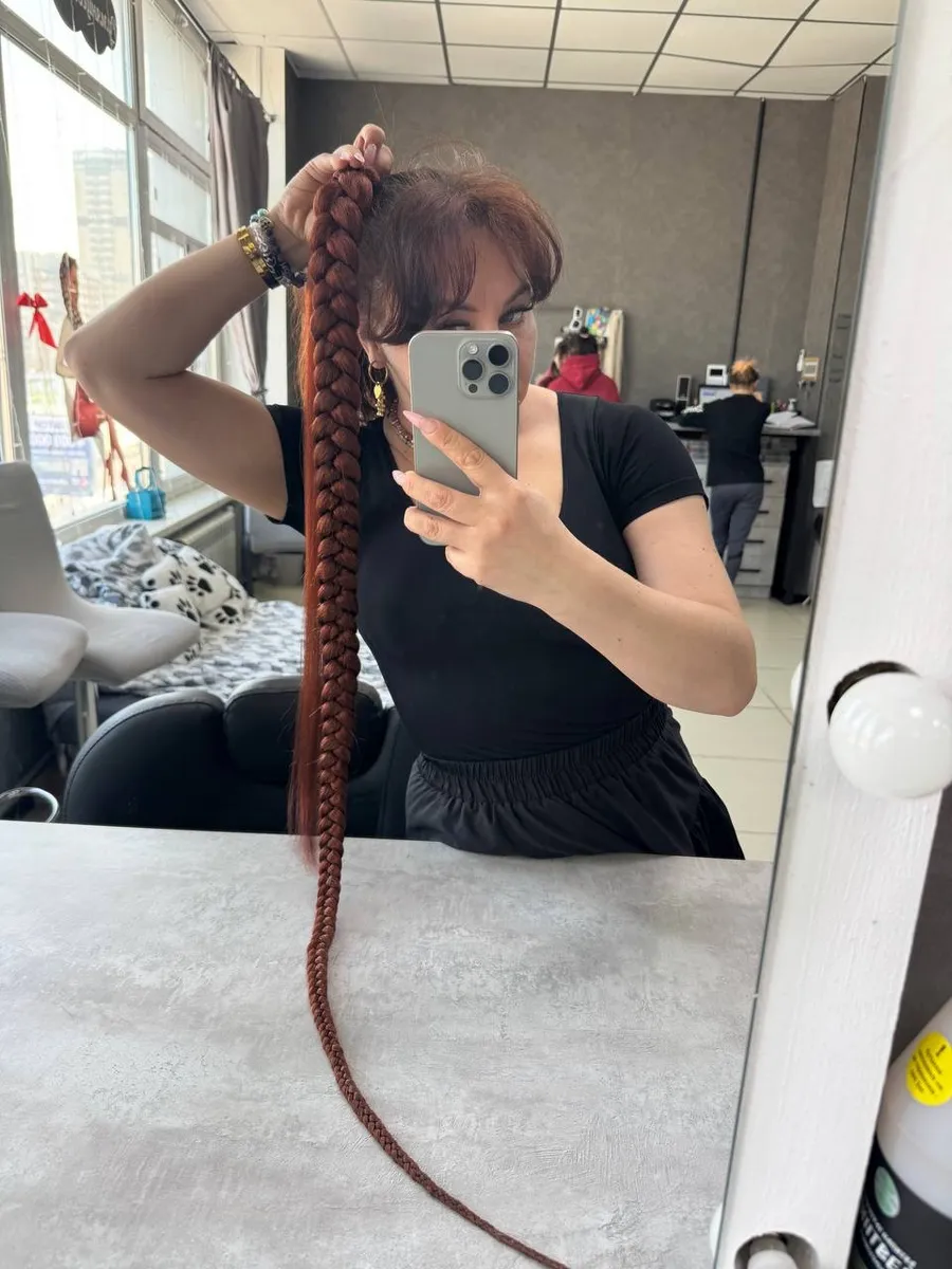 Хвост-коса на резинке