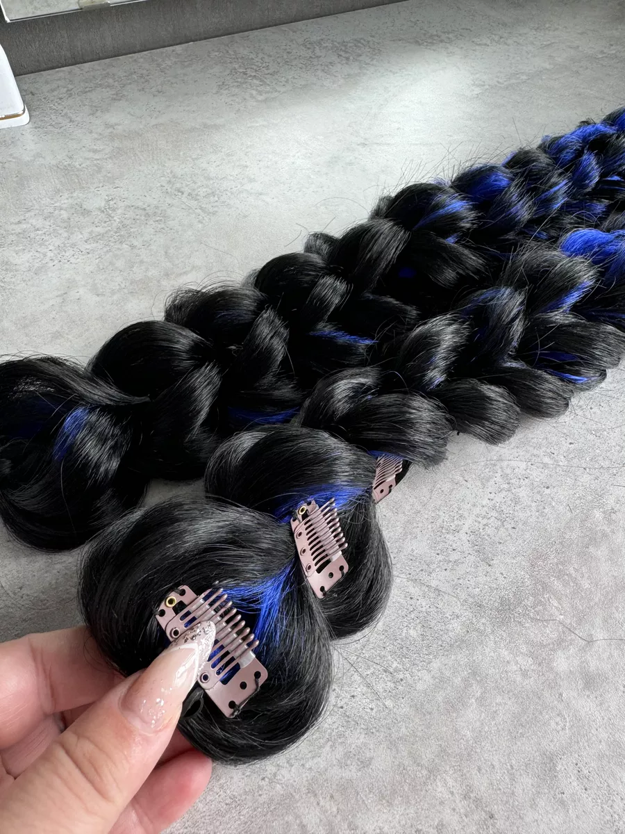 3д косы накладные на заколках