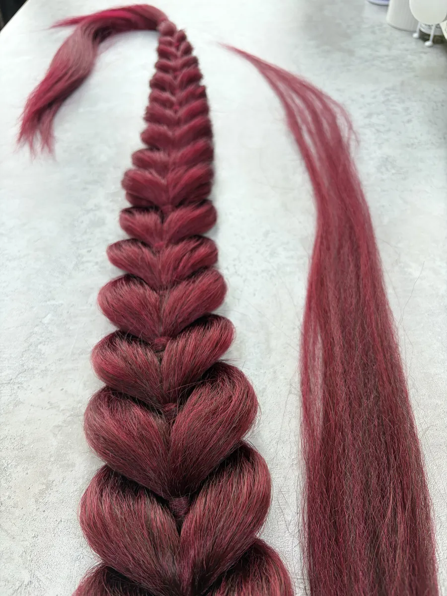 Хвост-коса на резинке