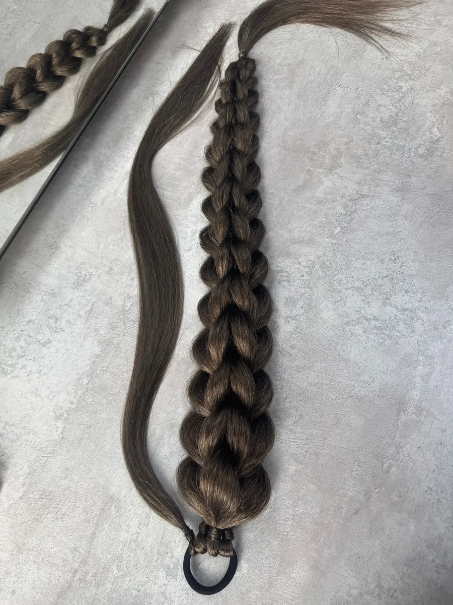 Хвост-коса на резинке