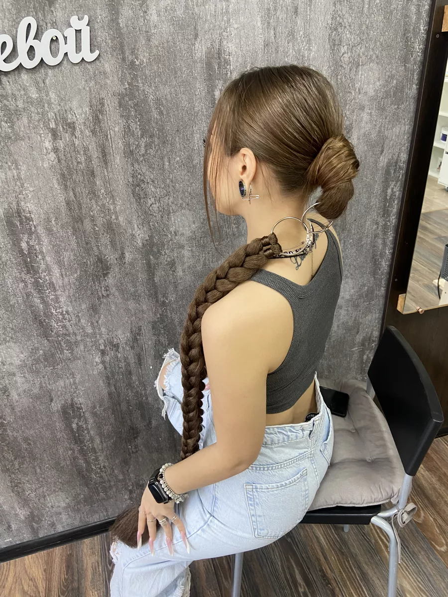 Хвост-коса на резинке