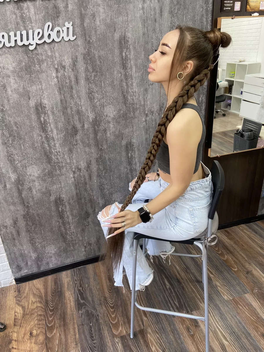 Хвост-коса на резинке