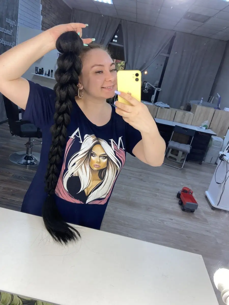 хвост-коса на резинке