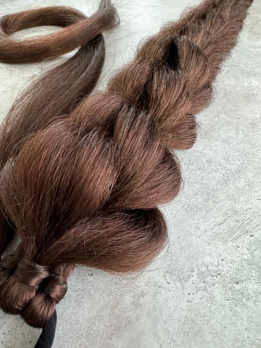 хвост-коса на резинке