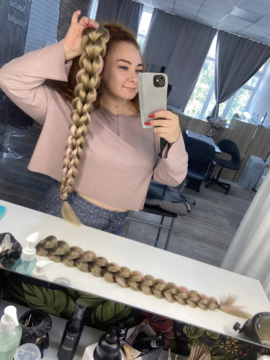 3д косы накладные на заколках