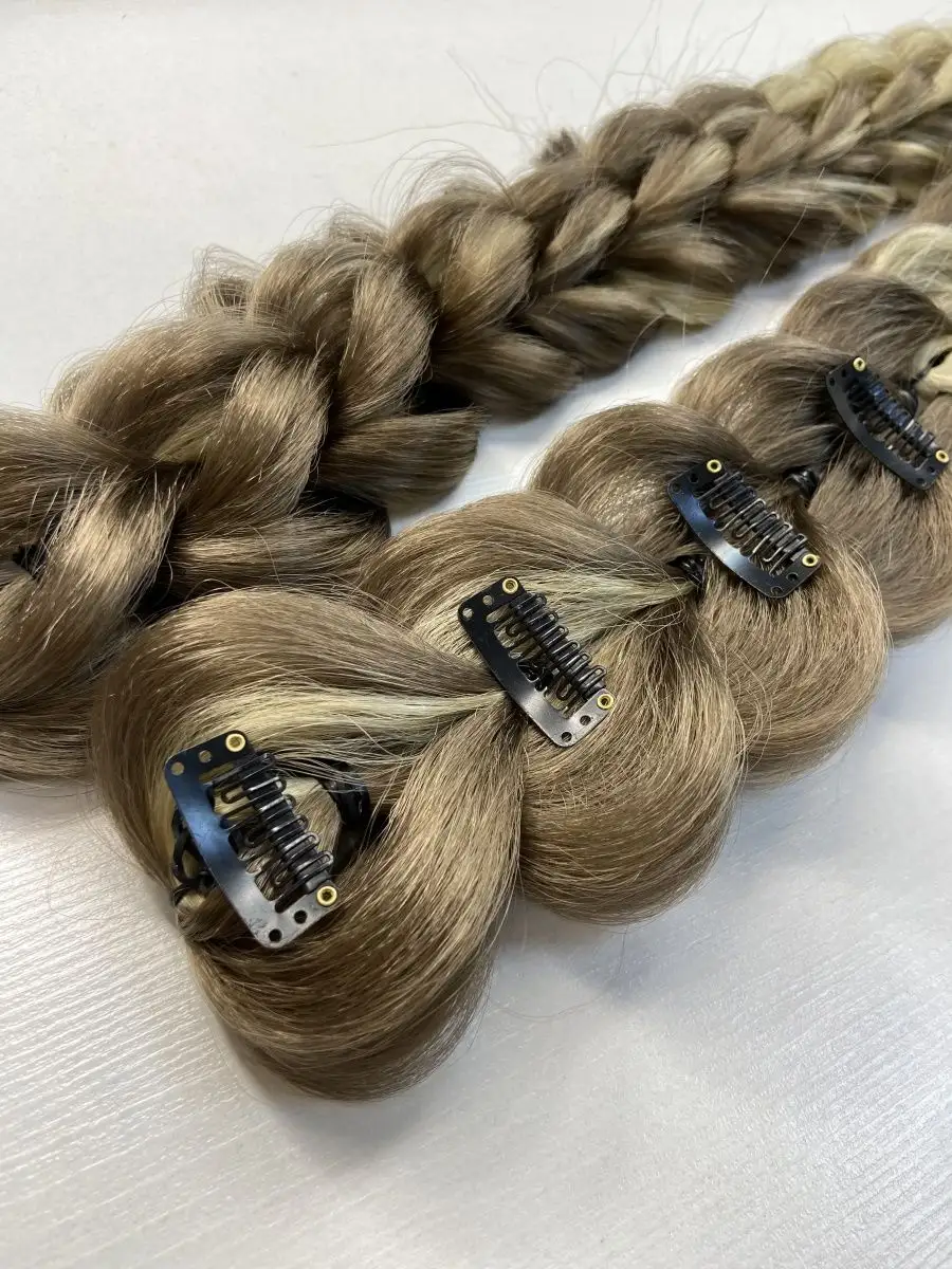 3д косы накладные на заколках