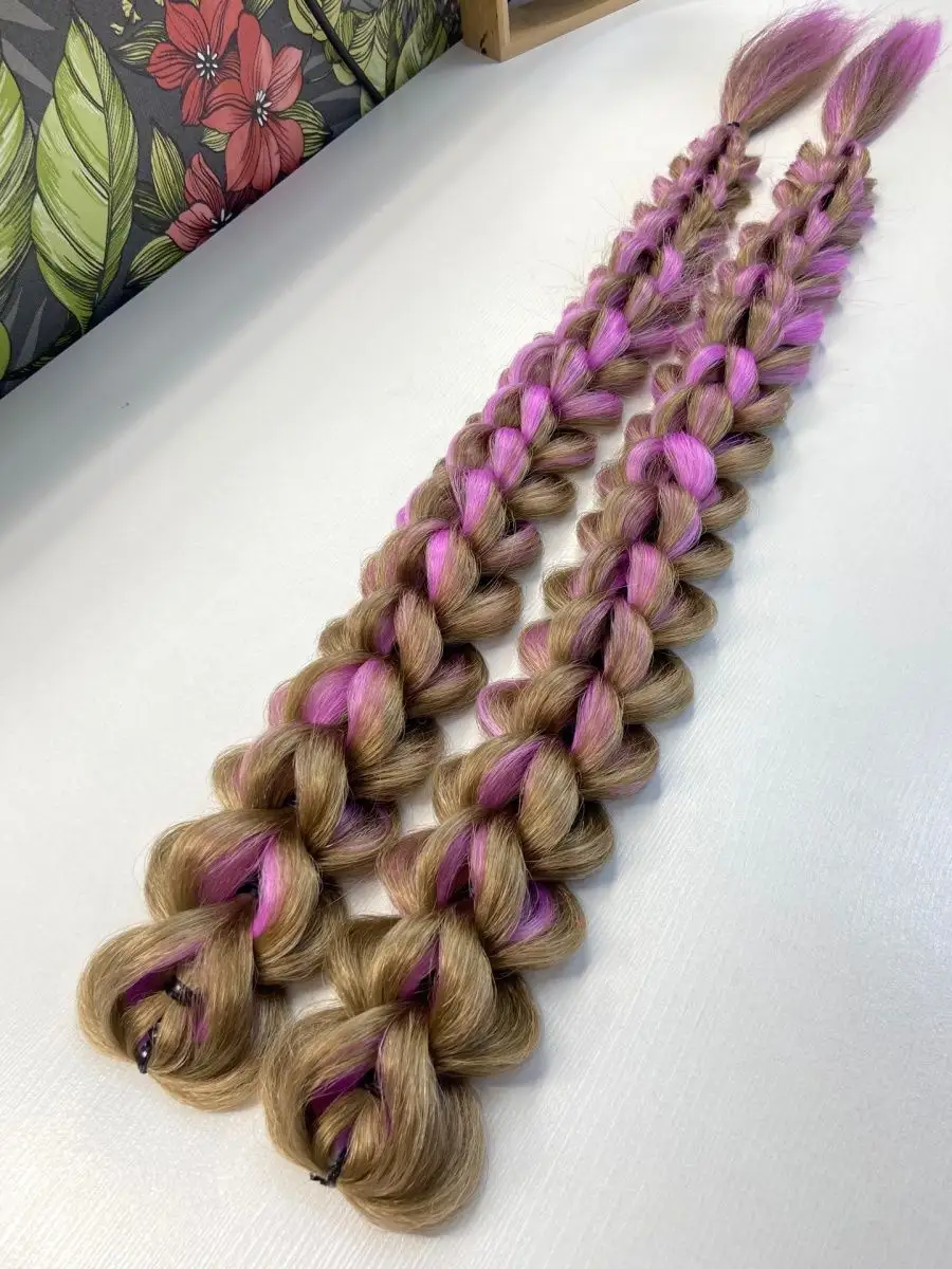 3д косы накладные на заколках