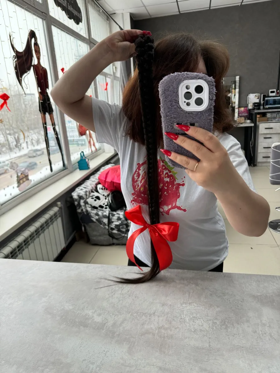 Хвост-коса на резинке