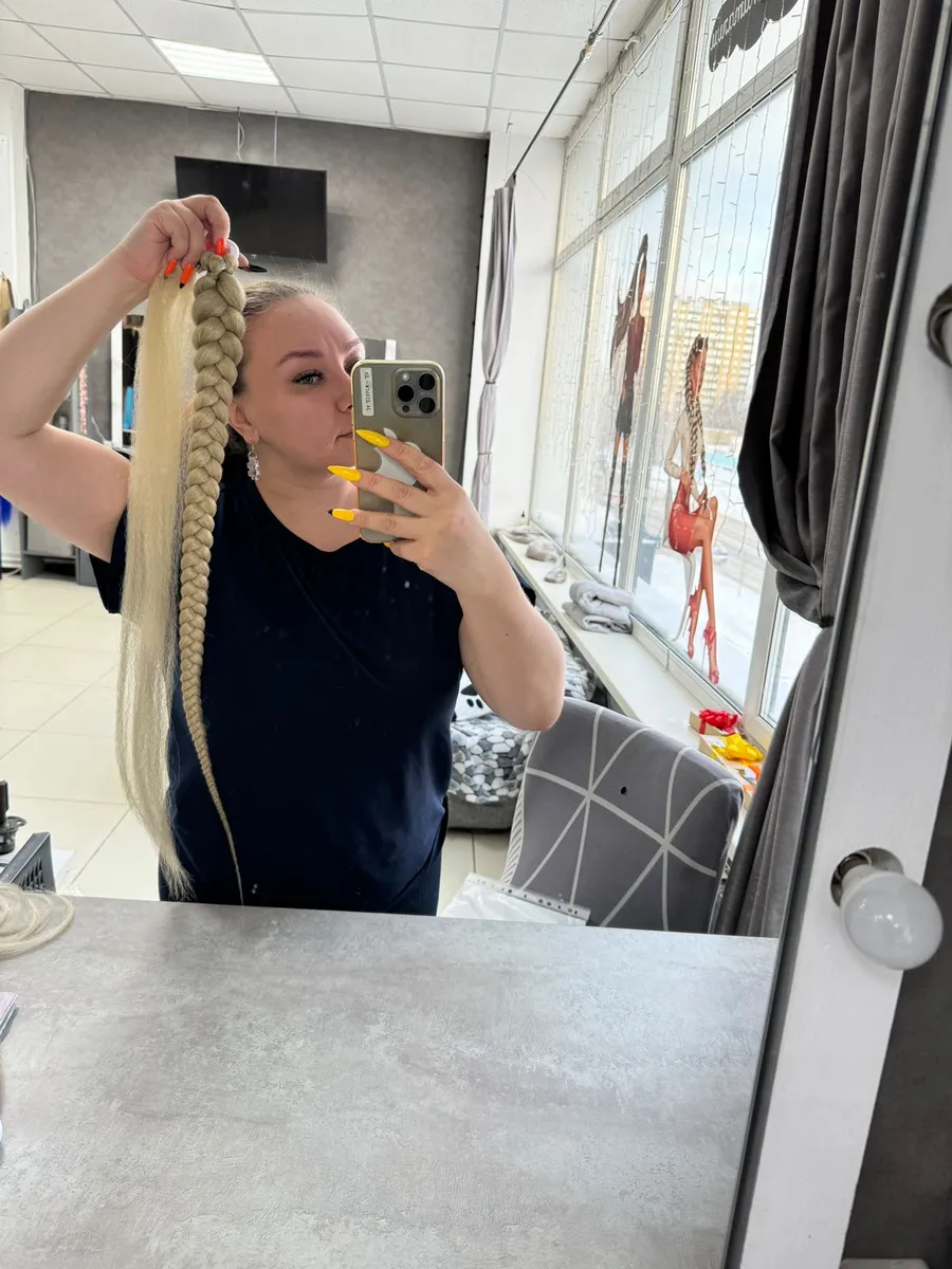 хвост-коса на резинке