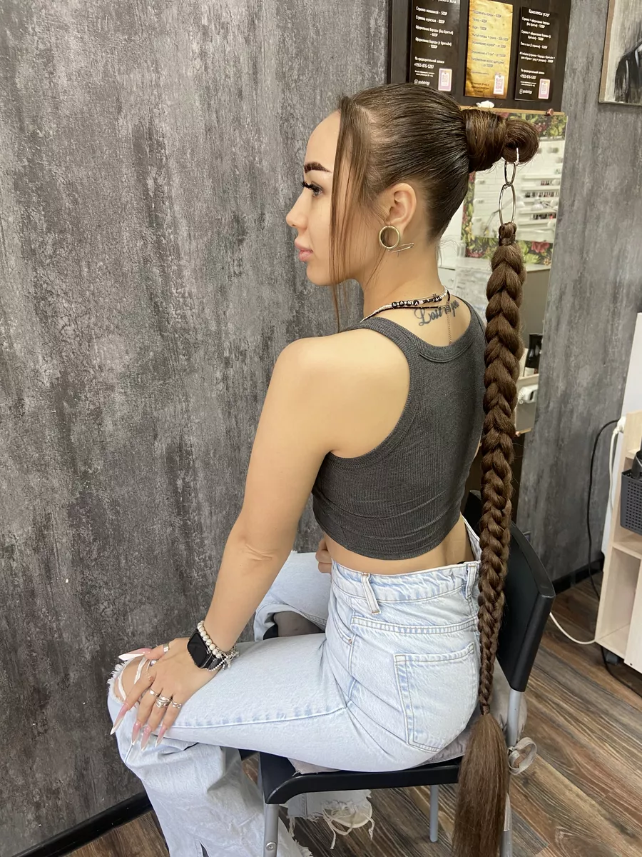 Хвост-коса на резинке