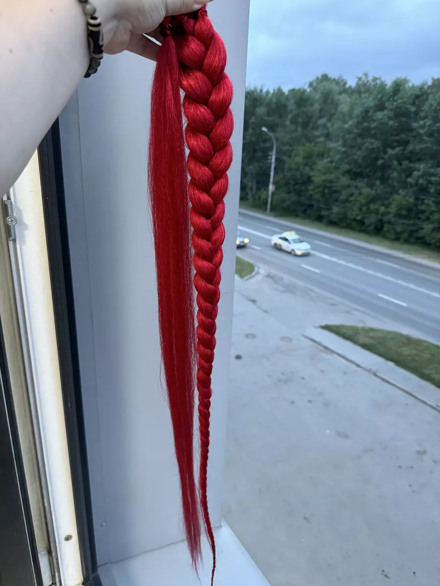 хвост-коса на резинке