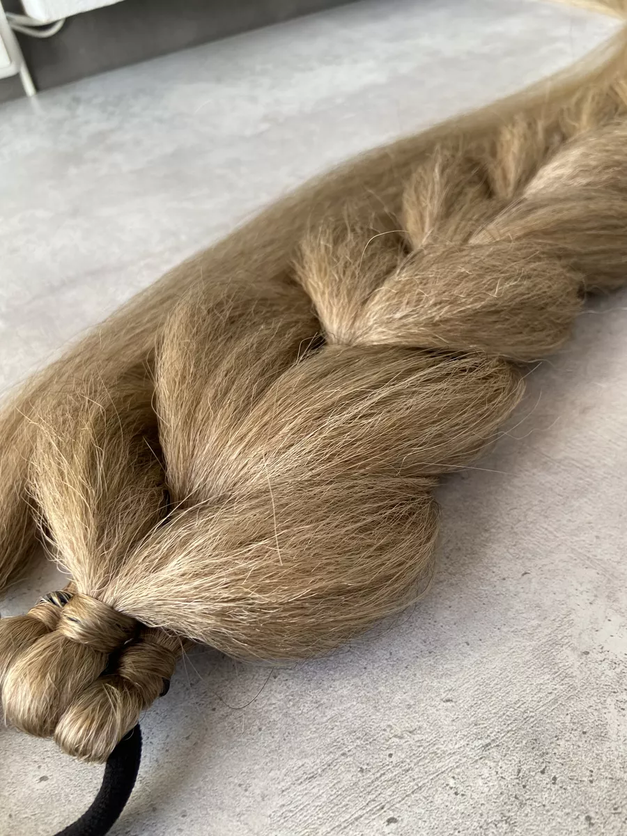 хвост-коса на резинке