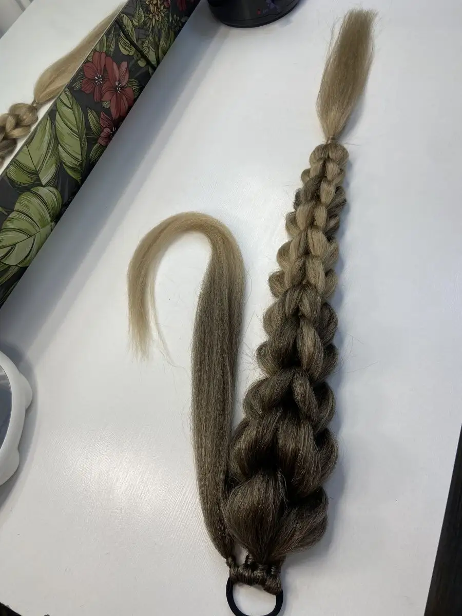 хвост-коса на резинке