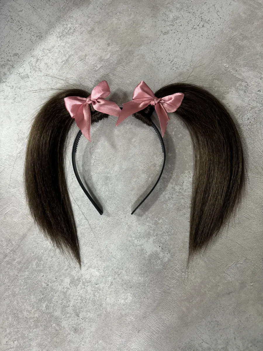 Ободок с хвостиками