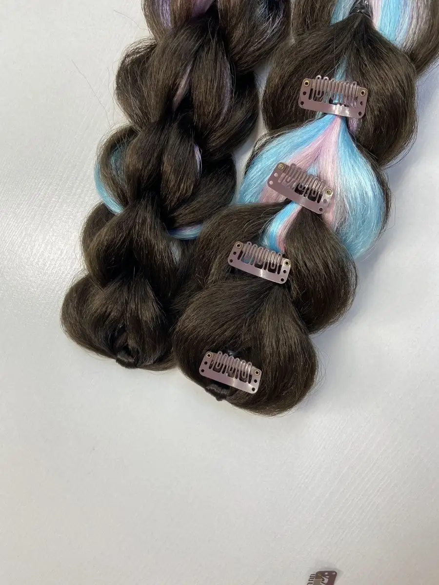 3д косы накладные на заколках