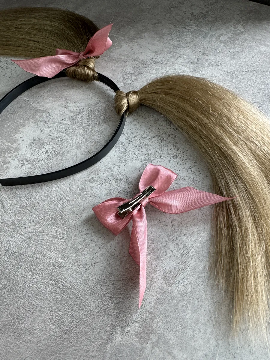 Ободок с хвостиками