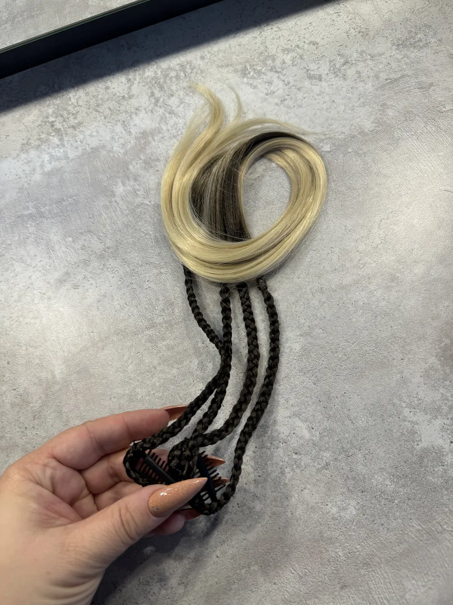 косы на заколках