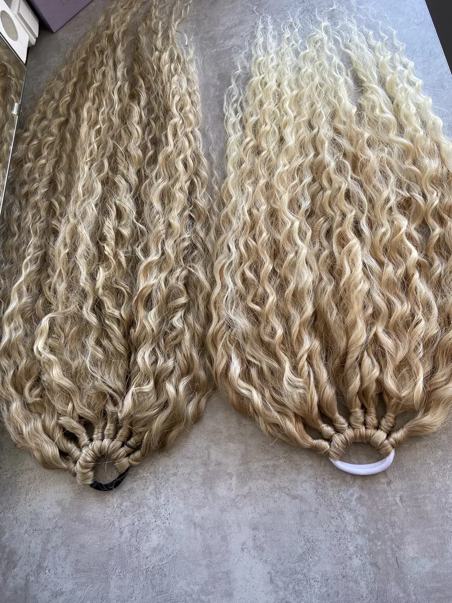 Хвост на резинке кудрявый