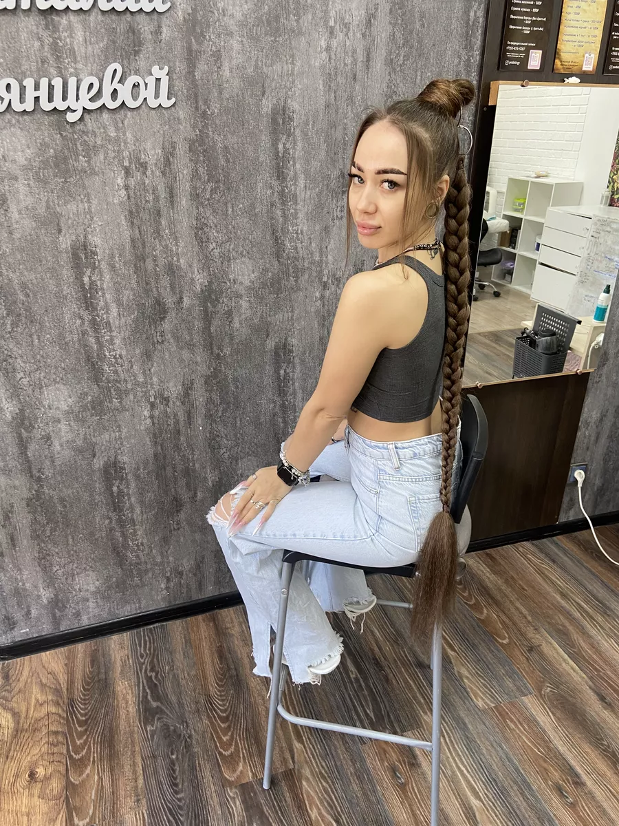 Хвост-коса на резинке