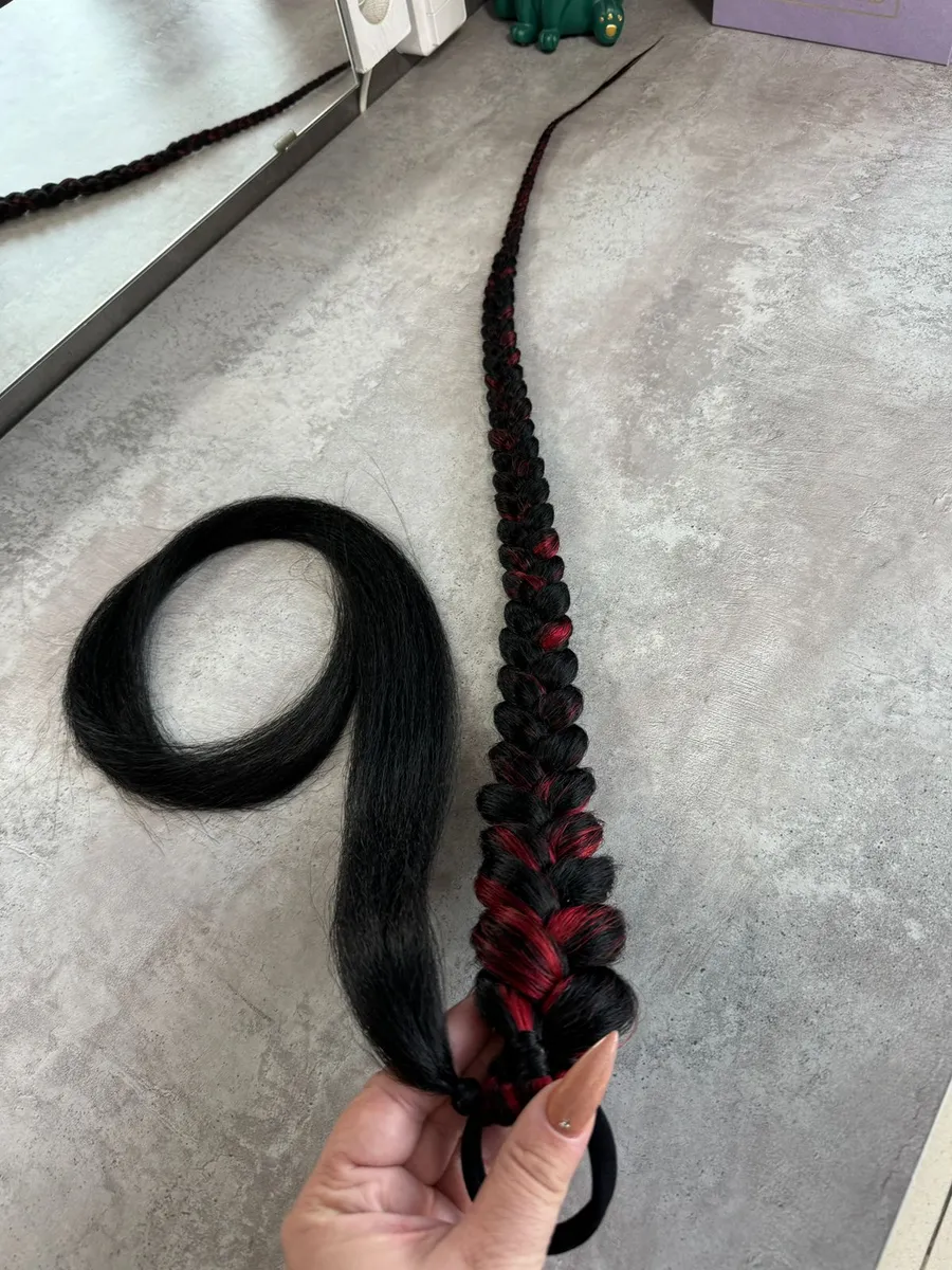 хвост-коса на резинке